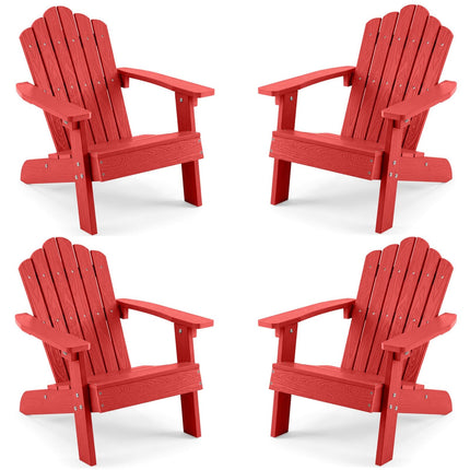 Dreamade Kids Adirondack Chair, All-Weather HIPS Children's Outdoor Chair with Tilted High Backrest