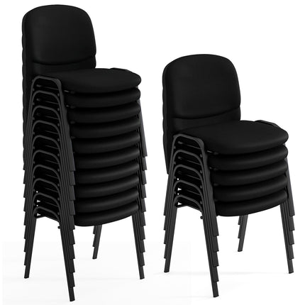 Dreamade Conference Chairs with Ergonomic Upholstered Seat & Protective Foot Pad – Chair Set (2 / 4 / 5 / 6 / 8 / 10 / 15 Pack Options)