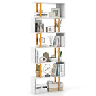 Dreamade 6-Tier Modern S-Shaped Bookshelf with Anti-Tipping Kits