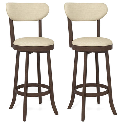 Dreamade 30.5" Swivel Bar Stools Set for Kitchen Island Dining Room Pub