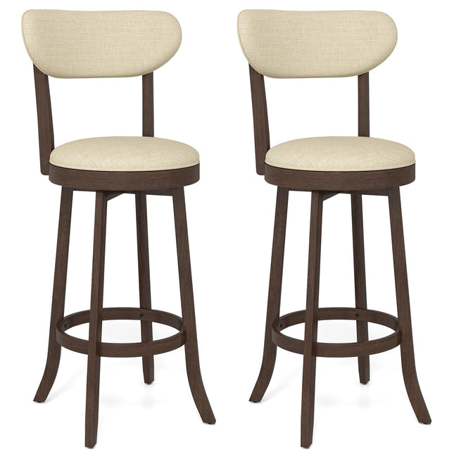 Dreamade 30.5" Swivel Bar Stools Set for Kitchen Island Dining Room Pub