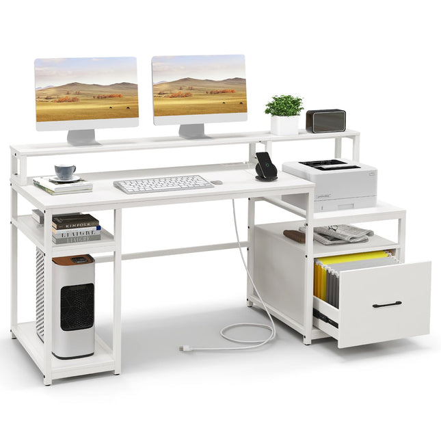 Dreamade Computer Desk with Drawer