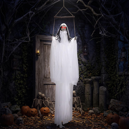 DREAMADE 6.4 FT Sound Activated Halloween Hanging Girl