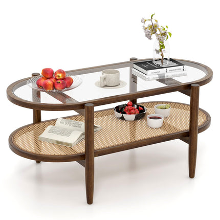 Boho Rattan Coffee Table - Dreamade
