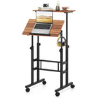 Dreamade Mobile Stand up Desk, Height Adjustable, 24