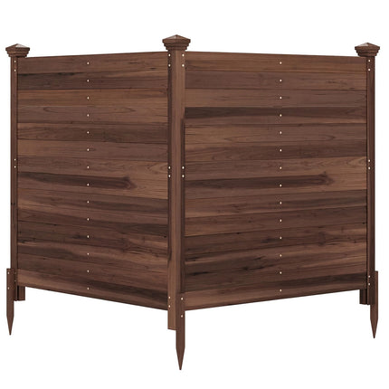 Dreamade Wooden Privacy Fence with Stakes 47" W x 45.5" H