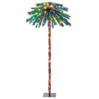 Dreamade 6 FT Pre-Lit Artificial Christmas Tree, Lighted Xmas Palm Tree W/ 210 Multi-Color LED Lights - DreamadeUS