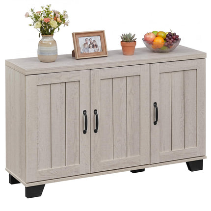 Dreamade Sideboard Buffet Cabinet | 45" Farmhouse Coffee Bar Cabinet with 3 Doors & Adjustable Shelves