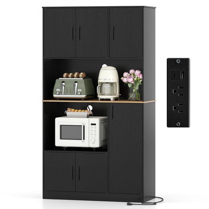 Dreamade 71" Kitchen Pantry Cabinet with 4 Storage Cabinet