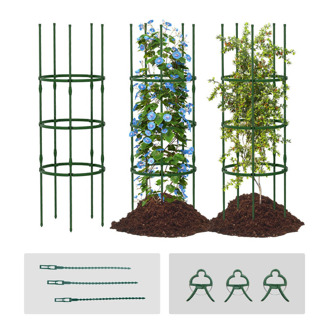 Dreamade 2 in 1 Round Trellis for Climbing Flower Vegetable Fruit