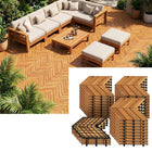 Dreamade 30 PCS Interlocking Patio Flooring Tiles with Drainage Base