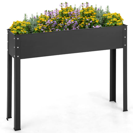 Dreamade Raised Garden Bed, Metal Planter Box with Legs, Drain Hole, Outdoor Indoor Elevated Garden Box