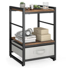 Dreamade Industrial Nightstand with Storage Drawer for Bedroom