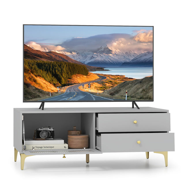 Dreamade TV Stand for TVs up to 55”, Entertainment Center with Storage Drawers