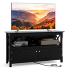 Dreamade TV Stand with Power Outlet for TVs up to 50 Inch, Entertainment Center with 2-Door Cabinet