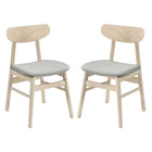 Dreamade Wooden Dining Chairs Set of 2/4 Upholstered Kitchen Chairs with Rubber Wood Legs