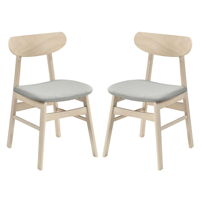 Dreamade Wooden Dining Chairs Set of 2/4 Upholstered Kitchen Chairs with Rubber Wood Legs