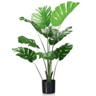 Dreamade Artificial Monstera Deliciosa Plant, 4ft Tall Fake Tropical Palm Tree w/10 Pcs Different Turtle Leaves - DreamadeUS