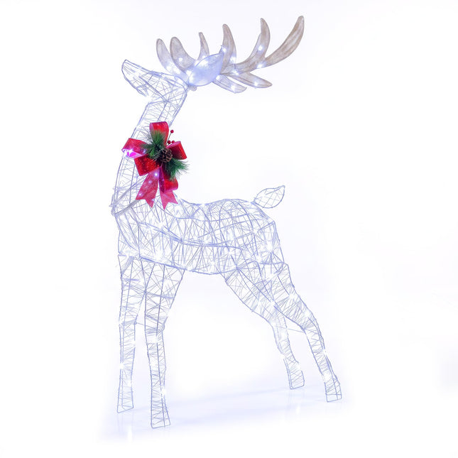 Dreamade Lighted Christmas Reindeer | 4.4 FT Pre-Lit Xmas Holiday Decoration