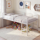 Dreamade Twin Low Loft Bed | Metal Bed Frame with 21.5
