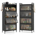 Dreamade 5-Tier Kitchen Storage Cabinet, Freestanding Metal Baker's Rack