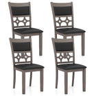 Dreamade Wooden Dining Chairs, Farmhouse Armless Kitchen Chairs w/Padded Backrest & Seat