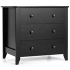 Dreamade Modern Simple Dresser 3-Drawers Chest with Solid Curved Legs