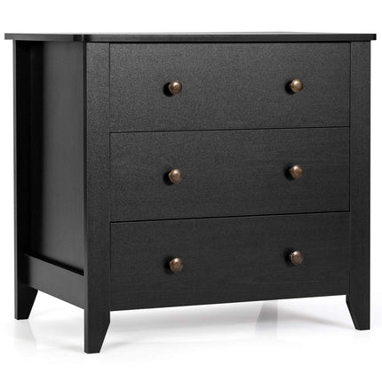 Dreamade Modern Simple Dresser 3-Drawers Chest with Solid Curved Legs