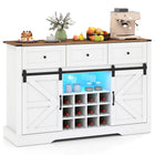 Dreamade Wine Bar Cabinet with LED Lights 52