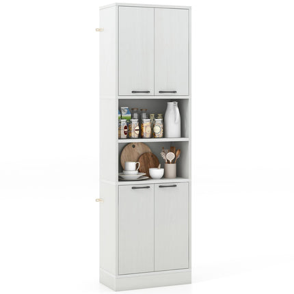 Dreamade Kitchen Pantry Cabinet, 75” Tall Freestanding Cupboard with Doors & Shelves