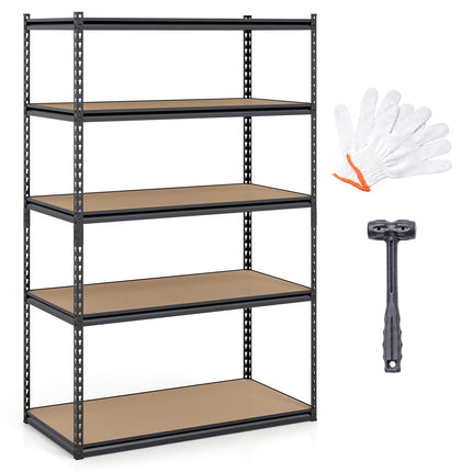 Dreamade 5-Tier Metal Storage Shelves Heavy Duty Garage Shelving Units(1/2/3/4,48" W x 24" D x 72" H)