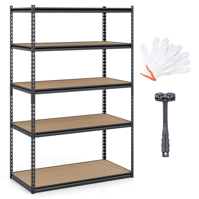 Dreamade 5-Tier Metal Storage Shelves Heavy Duty Garage Shelving Units(1/2/3/4,48" W x 24" D x 72" H)
