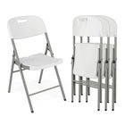 Dreamade 4/8/12-Pack Plastic Folding Chairs, HDPE Waiting Room Chairs w/Metal Frame