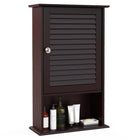 Dreamade Bathroom Wall Mount Cabinet - Over The Toilet Storage Organizer with Single Door and Adjustable Shel