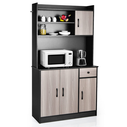 Dreamade Buffet Hutch Cabinet, Kitchen Hutch Sideboard, Buffet Pantry on Island