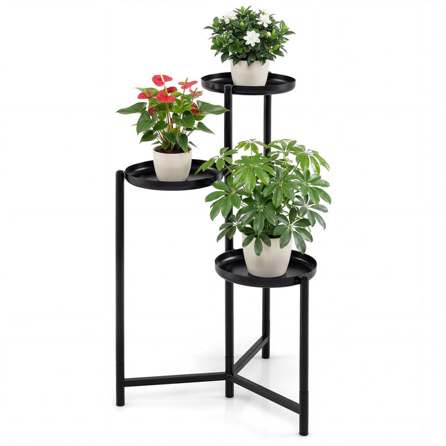 Dreamade 3-Tier Metal Tall Corner Plant Stand Indoor Outdoor