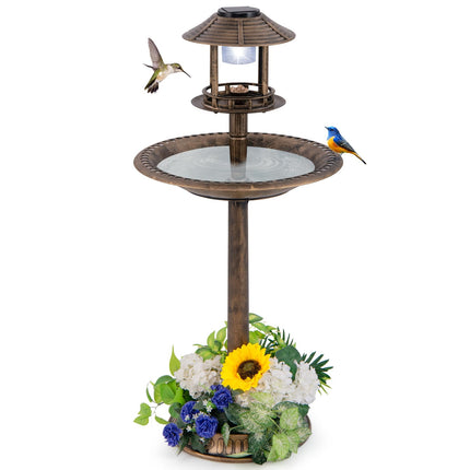 Dreamade 42 inch Bird Bath Solar Lighted
