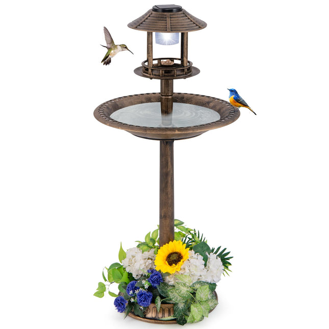 Dreamade 42 inch Bird Bath Solar Lighted