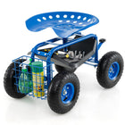 Dreamade Mobile Garden Workseat, Lawn Wagon Cart