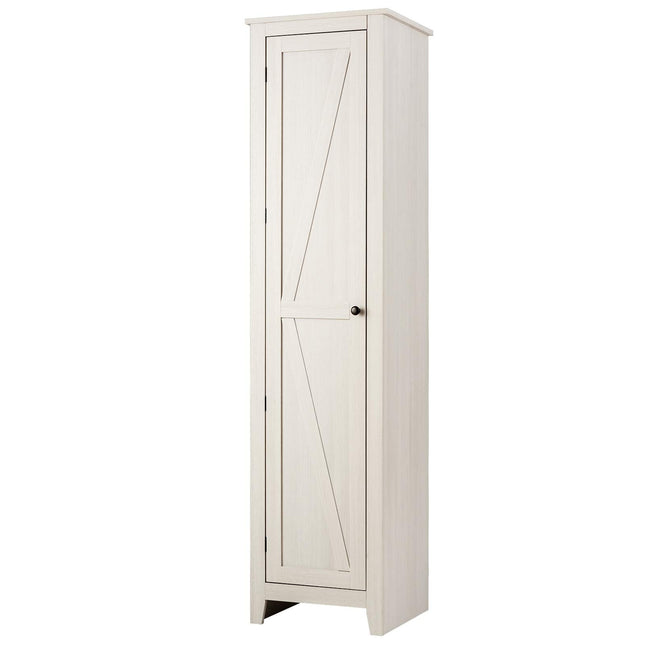 Dreamade Tall Storage Cabinet Freestanding Floor Storage Tower with Four Shelves and Single Door