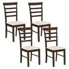 Dreamade Upholstered Fabric Kitchen Chairs with Rubber Wood Frame