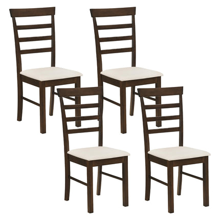 Dreamade Upholstered Fabric Kitchen Chairs with Rubber Wood Frame