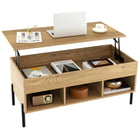 Dreamade Lift Top Coffee Table - Living Room Center Table with Lifting Tabletop, Natural