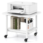 Dreamade 2 Tier Mobile Printer Table with Storage Shelf