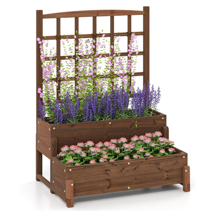 Dreamade Raised Garden Bed with Legs and Trellis