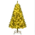 Dreamade Pre-Lit Artificial Christmas Tree with 7 Lighting Modes & Folding Metal Stand