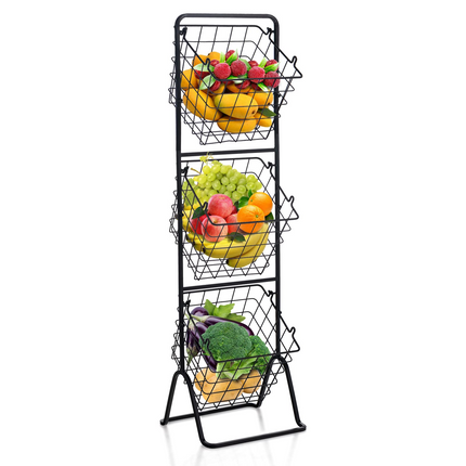 Dreamade 3-Tier Wire Basket Stand