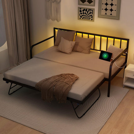 Dreamade Twin Daybed with Charging Station & LED Lights