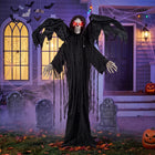 DREAMADE 5.5 FT Halloween Standing Grim Reaper with Red Eyes
