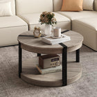 Dreamade 2 Tier Round Coffee for Living Room Reception Room